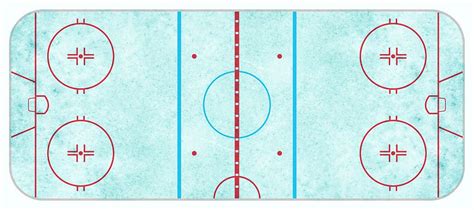 An Aerial View Of A Blue Textured Ice Hockey Rink With Regulation