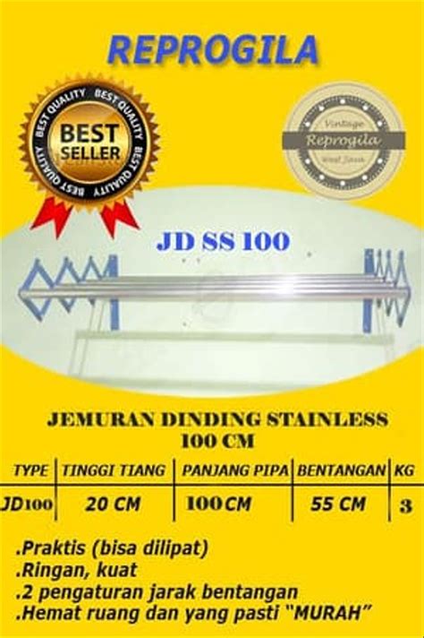 Cek harga glory home aluminium mini rak jemuran baju lipat. Jual Jemuran Dinding Lipat Minimalis 1 Meter, Gantungan ...