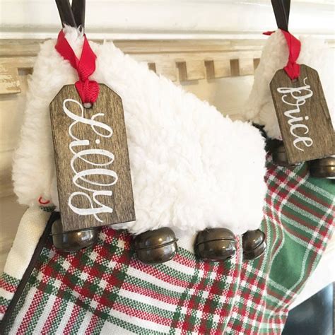 Personalized Christmas Stocking Name Tags Millionayres Handmade