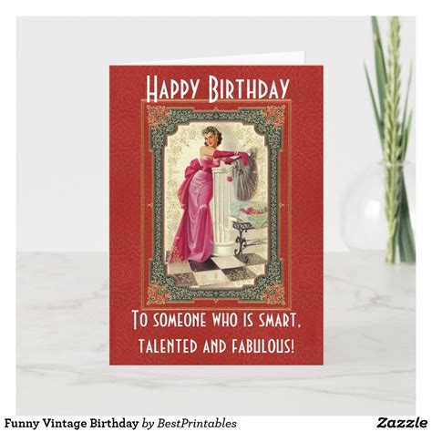Funny Vintage Birthday Card Sister Birthday Card Funny Birthday