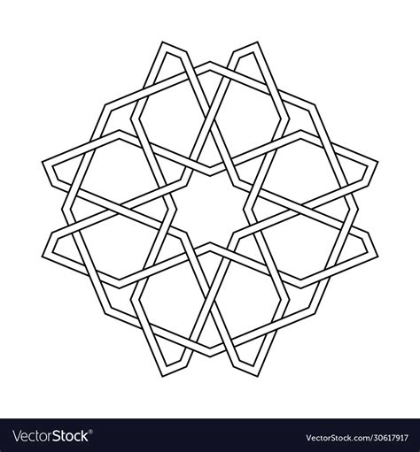 Geometric Islamic Ornament Pattern Royalty Free Vector Image