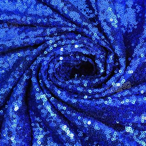 Royal Blue Sewing Sequin Fabric Sequin Lace Fabric Sold By