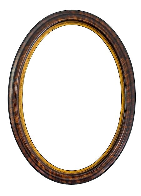 Premium Photo Oval Wooden Decorative Picture Frame