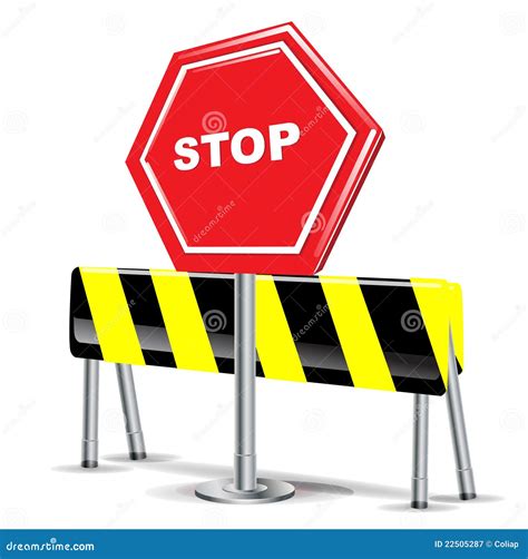 Stop Sign And Attention Sign Royalty Free Stock Photography Image