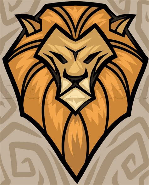 How to draw a lion roaring, roaring lion, step by step. How to Draw a Cool Lion Head, Step by Step, safari animals ...