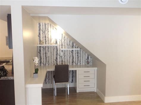 The first measurement is the rise. the rise is the total distance from the floor to the top of the staircase. Built in desk takes best advantage of typically wasted space under the stairs. Functional and ...