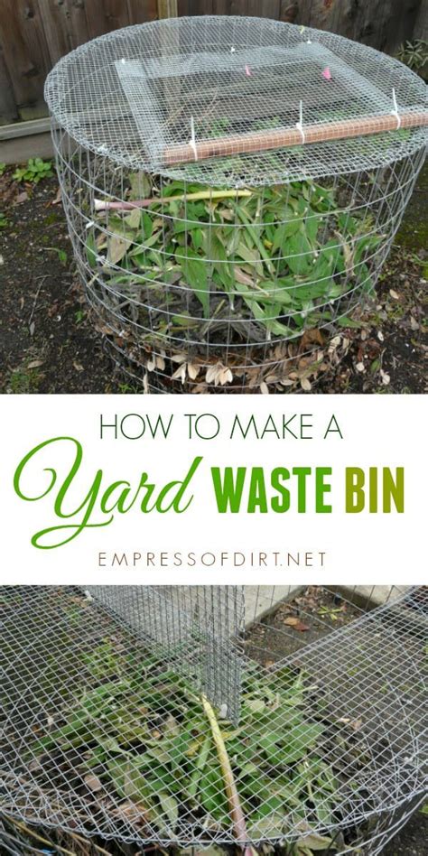 Burning waste can be a nuisance to neighbours and can also pollute the air by releasing harmful chemicals into it. How to Make a Yard Waste Bin | Empress of Dirt