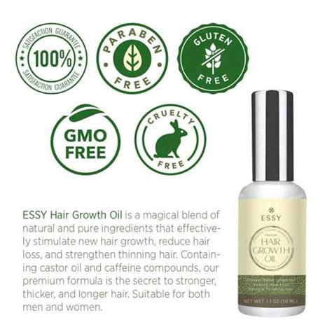 Essy Natural Growth Hair Oil For Stronger Thicker Longer Hair