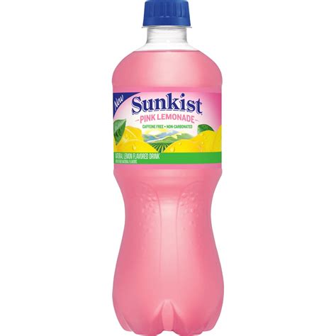 Sunkist Caffeine Free Pink Lemonade 20 Fl Oz