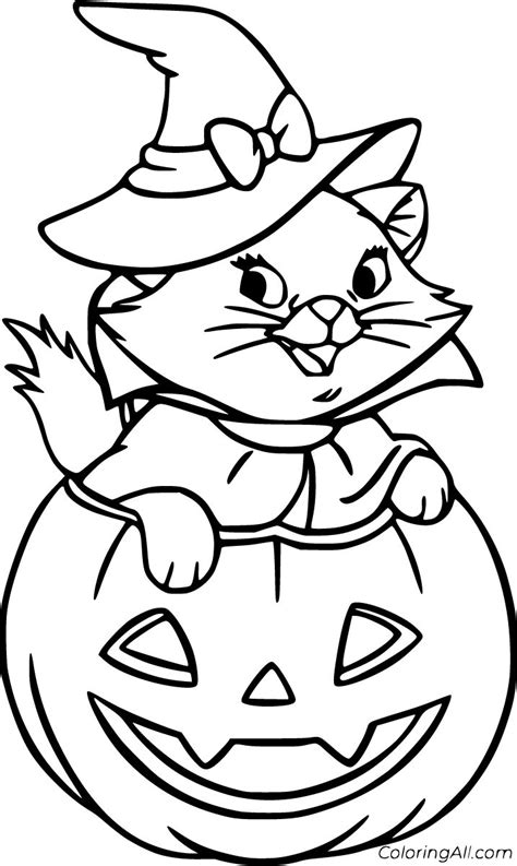 55 Free Printable Halloween Cat Coloring Pages In Vector Format Easy