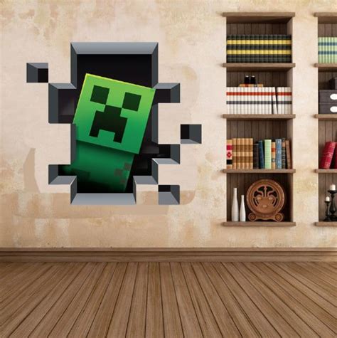 Bedroom decals for less, at your doorstep faster than ever! Minecraft Creeper 3D Wall Decal/Cling Home Decor Wall ...