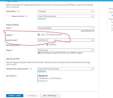 you plan to deploy an azure web app that will have the following settings name webapp1 publish