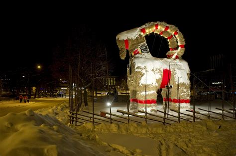 Swedish Christmas Goat Engulfed In Flames — Again The Boston Globe