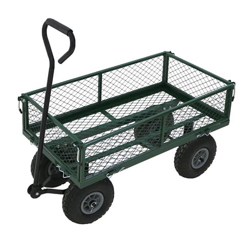 Buy Oypla Heavy Duty Metal Gardening Trolley Green Trailer Cart