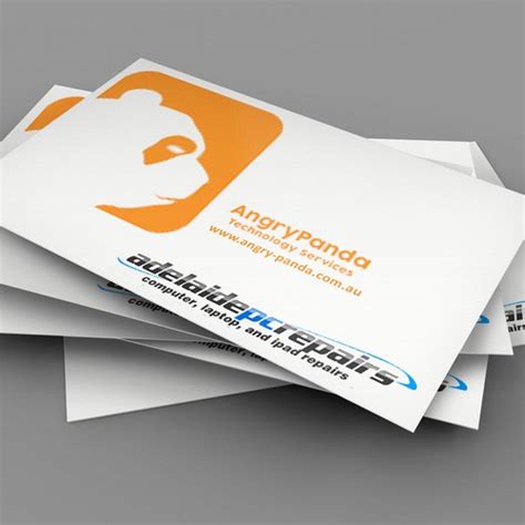 Making these branding visual assets is really easy, you only have to choose an image you would like to display on the business card mockup. business card - two logos | Business card contest