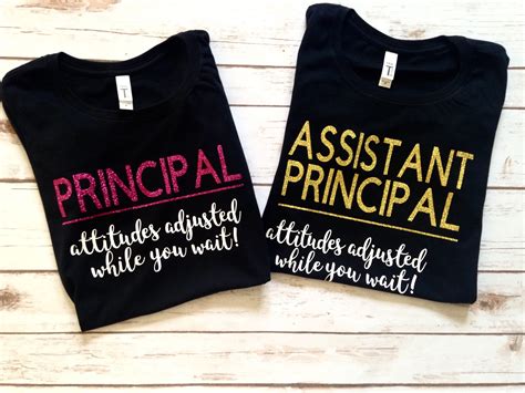 Principal Assistant Principal Shirt Attitudes Adjusted Tee Etsy
