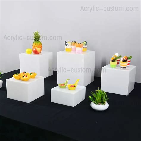 Acrylic Risers For Display Buffet Food Risers Stand Set