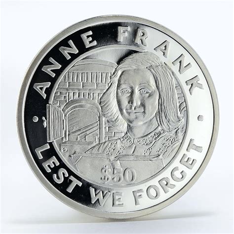 Tokelau 50 Dollars Anne Frank World War Silver Coin 1993 Coinsberg