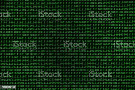 Green Binary Numbers Zeros And Ones Background And It Concept Stock