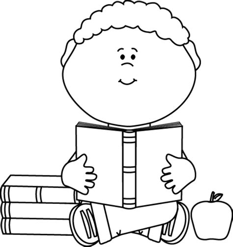Download High Quality School Clipart Black And White Reading