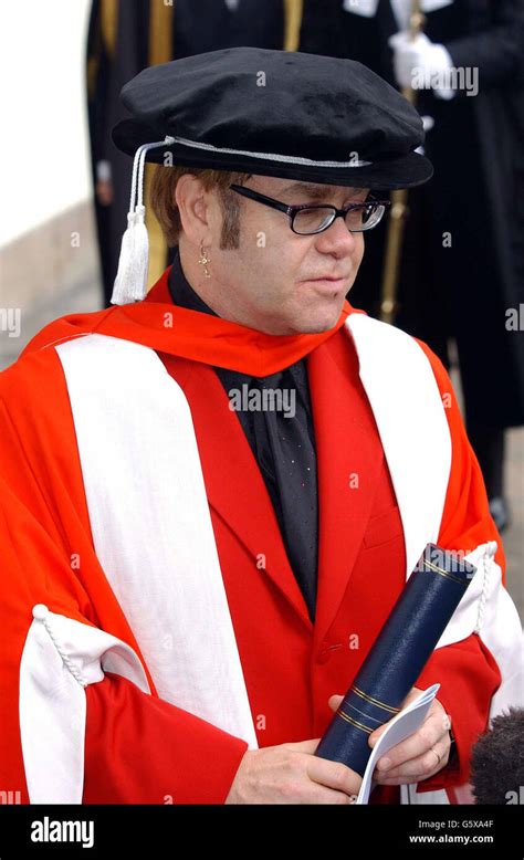 Sir Elton John Smiles After Receiving An Honorary Doctorate From The
