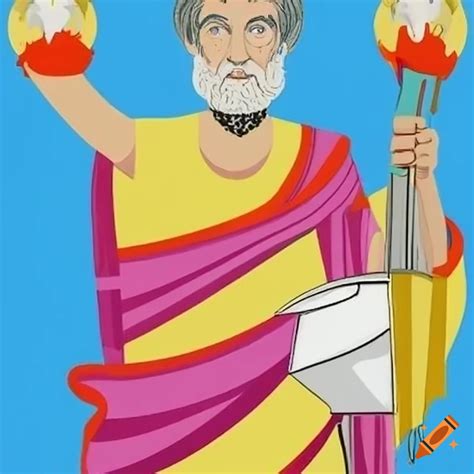 Illustration Depicting 12 Virtues Of Aristotle