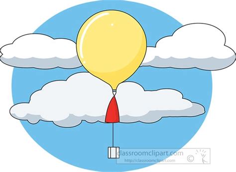 Weather Clipart Weather Balloon In The Clouds Classroom Clipart