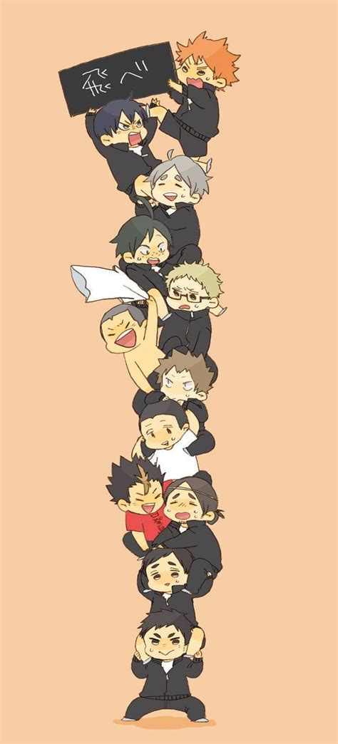 Karasuno Chibi Yeayy Karasuno My Favorite Team Haikyuu