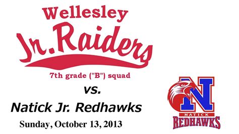 Wellesley Jr Raiders 7th Grade Vs Natick Jr Redhawks Youtube