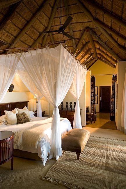 Safari Chic Bedroom Canopy Bed Splendid Habitat