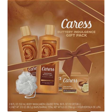 Caress Shea Butter And Brown Sugar Bar Soap And Exfoliating Body Wash