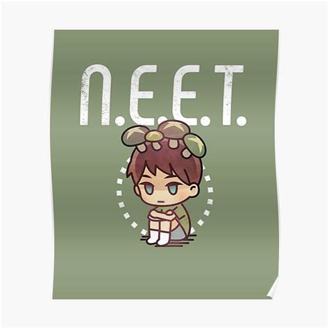 Anime Meme Series Neet Poster For Sale By Potatotaku Redbubble