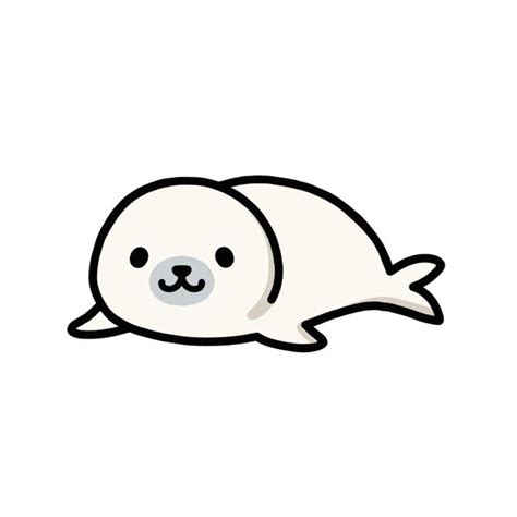 Seal Sticker By Littlemandyart Cute Animal Drawings Kawaii Cute