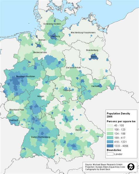 What is the current population of germany? Mix Max Nutty Bag: Germany Population density Map