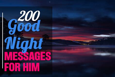 200 Good Night Messages For Him