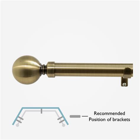 These bay window eyelet curtain poles are in high demand and have quickly become. 28mm Allure Classic Antique Brass Ball Eyelet Bay Window ...