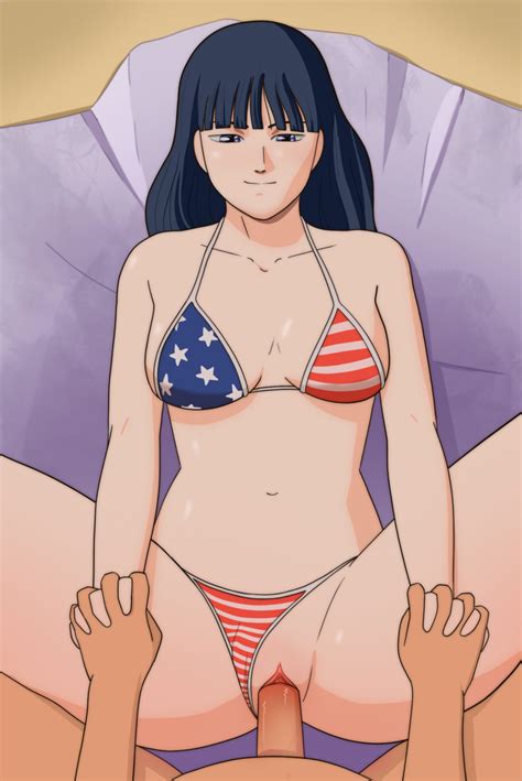 Rule 34 American Flag American Flag Bikini Asian Asian Female Beach Black Hair Blue Eyes