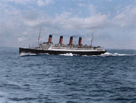 Cunard S Largest And Last Four Funnelled Ocean Liner The Gorgeous