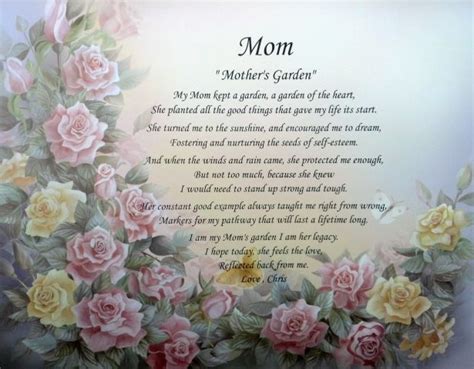 Personalized Poem For Mom Birthday Or Christmas T Idea Mothers