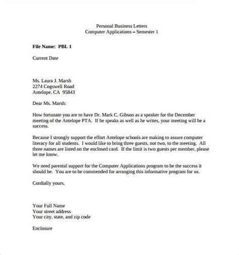 Check spelling or type a new query. personal business letter example write format samples ...