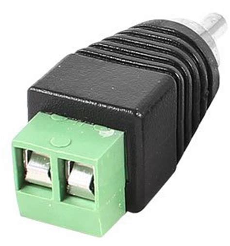 Pair RCA Male to Screw Terminal Connector | All Top Notch