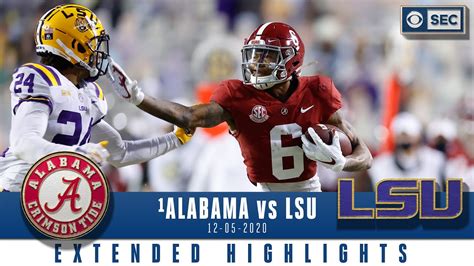 1 Alabama Crimson Tide Vs Lsu Tigers Extended Highlights Cbs Sports