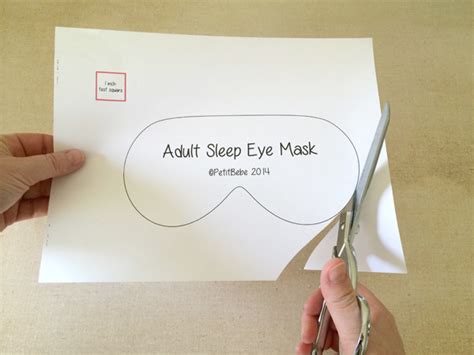 Sleep mask pattern (pdf file). FREE Sleep Mask Pattern + Photo Tutorial