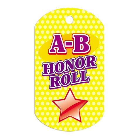 A B Honor Roll Award Tag With 24 Chain Positive Promotions