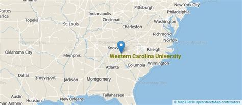 Western Carolina University Campus Map Map