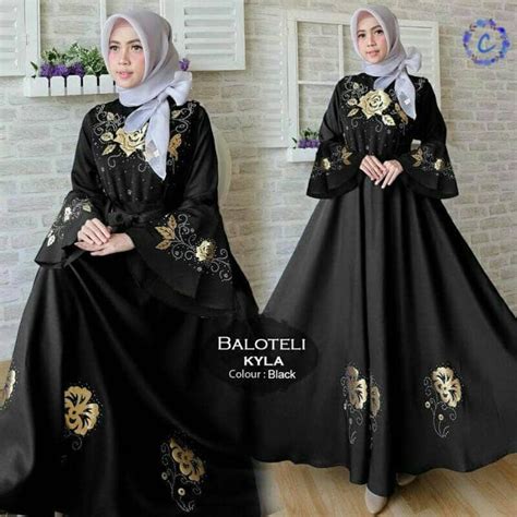 Baju Muslimah Gamis Perempuan Zahira Maxi Coklat Modern Rss01 Kekinian