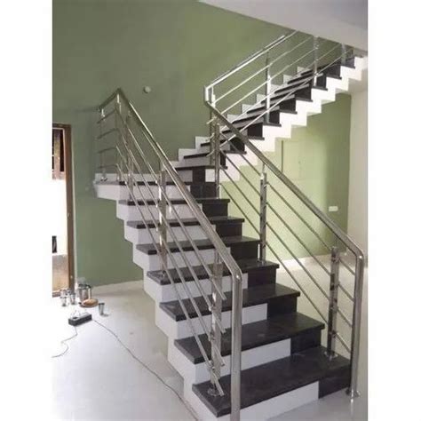 Silver Stainless Steel Modern Ss Stair Railing For Home At Rs 550feet
