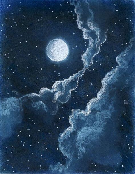 Starry Night Sky Drawing