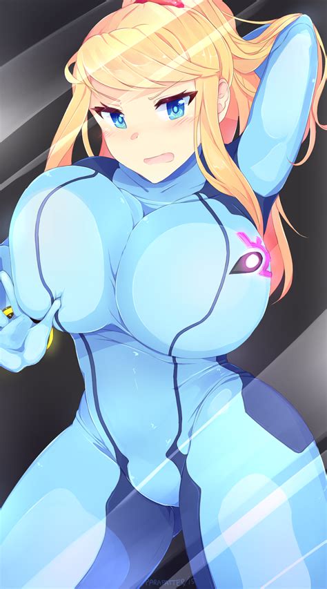 bakunyuu zero suit samus wallpaper by parapatter characters trapped behind smartphone glass