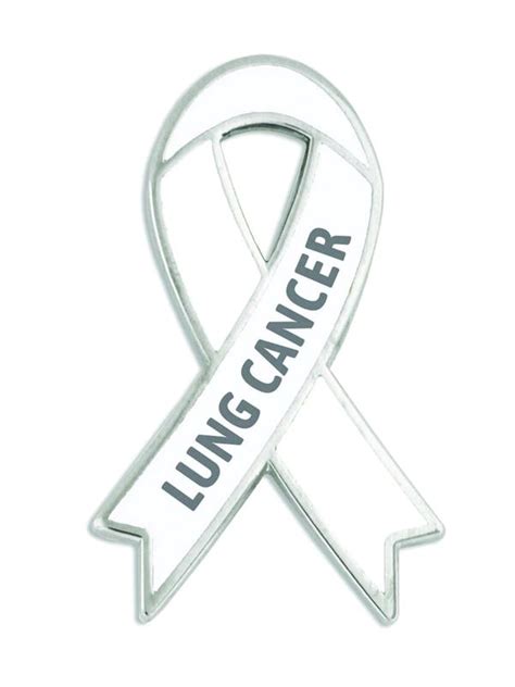 Pinmarts Lung Cancer White Awareness Ribbon Enamel Lapel Pin 25 Pack